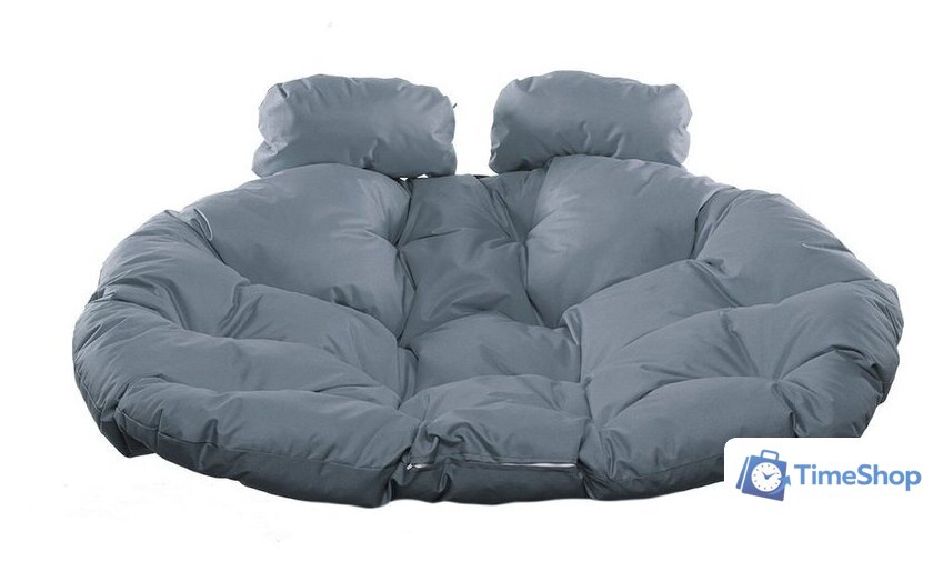 Подвесное кресло M-Group Для двоих 11450409 (черный ротанг/серая подушка) - Изображение №3 — Интернет-магазин Time-Shop