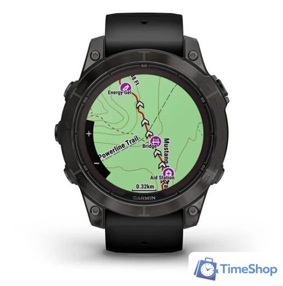 Умные часы Garmin Fenix 7 Pro Sapphire Solar (карбоново-серый титан/черный) - Изображение №4 — Интернет-магазин Time-Shop