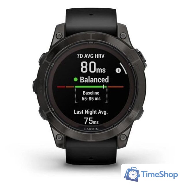 Умные часы Garmin Fenix 7 Pro Sapphire Solar (карбоново-серый титан/черный) - Изображение №5 — Интернет-магазин Time-Shop