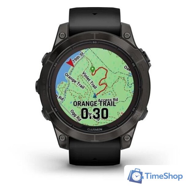 Умные часы Garmin Fenix 7 Pro Sapphire Solar (карбоново-серый титан/черный) - Изображение №7 — Интернет-магазин Time-Shop