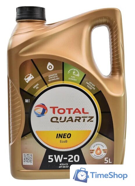 Моторное масло Total Quartz Ineo EcoB 5W-20 5л - Изображение №1 — Интернет-магазин Time-Shop