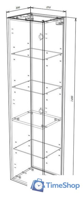  Garda Шкаф-полупенал для ванной Garda Neapol 22н_350 31.22н.350.PVC (баноффи) - Изображение №2 — Интернет-магазин Time-Shop
