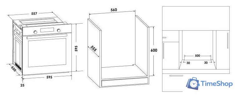 Электрический духовой шкаф Schaub Lorenz SLB EW6313 - Изображение №2 — Интернет-магазин Time-Shop