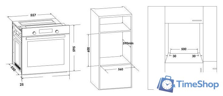 Электрический духовой шкаф Schaub Lorenz SLB EW6313 - Изображение №3 — Интернет-магазин Time-Shop