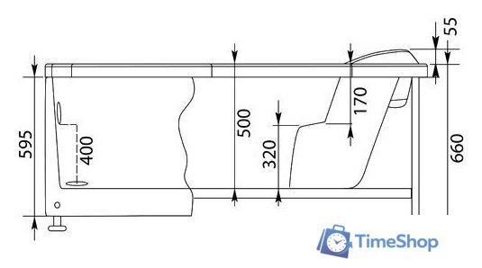 Ванна Aquanet Mayorca 150x100 R - Изображение №7 — Интернет-магазин Time-Shop