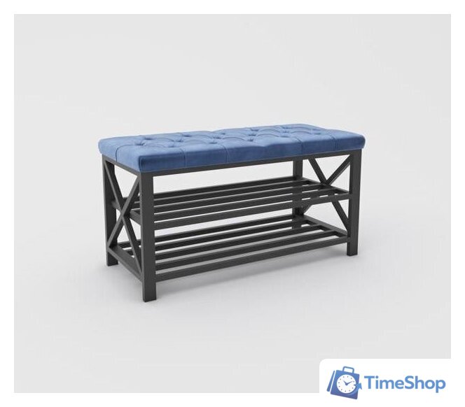 Банкетка Hype Mebel Будс (черный/синий) - Изображение №1 — Интернет-магазин Time-Shop