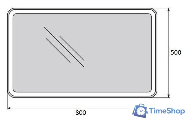  BelBagno Зеркало SPC-MAR-500-800-LED-BTN - Изображение №3 — Интернет-магазин Time-Shop