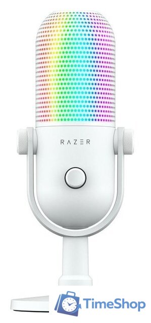 Проводной микрофон Razer Seiren V3 Chroma Mercury White - Изображение №1 — Интернет-магазин Time-Shop