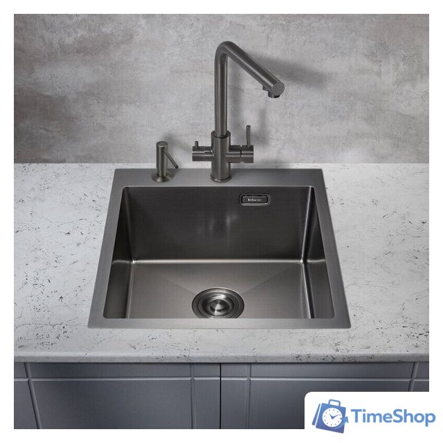Кухонная мойка Milacio Denia 46 Steel MC.77479 (вороненая сталь) - Изображение №3 — Интернет-магазин Time-Shop