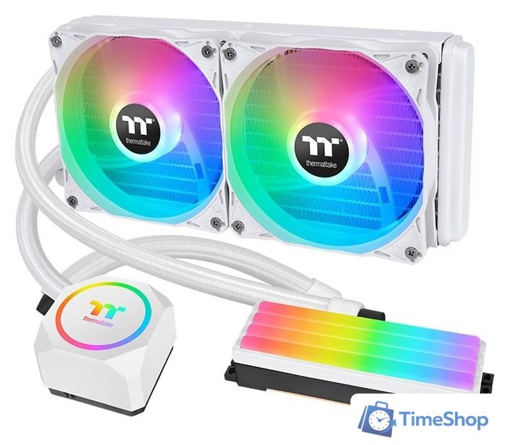 Система жидкостного охлаждения для процессора Thermaltake Floe RC240 Snow Edition CL-W330-PL12WT-A - Изображение №1 — Интернет-магазин Time-Shop