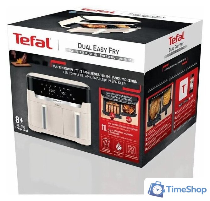 Аэрогриль (аэрофритюрница) Tefal Dual Easy Fry EY942AE0 - Изображение №4 — Интернет-магазин Time-Shop