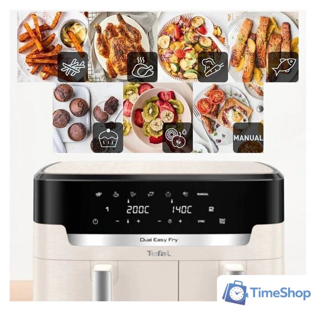 Аэрогриль (аэрофритюрница) Tefal Dual Easy Fry EY942AE0 - Изображение №6 — Интернет-магазин Time-Shop