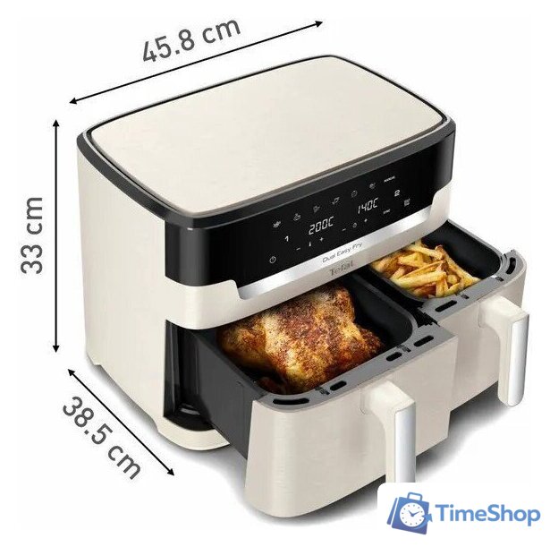 Аэрогриль (аэрофритюрница) Tefal Dual Easy Fry EY942AE0 - Изображение №3 — Интернет-магазин Time-Shop