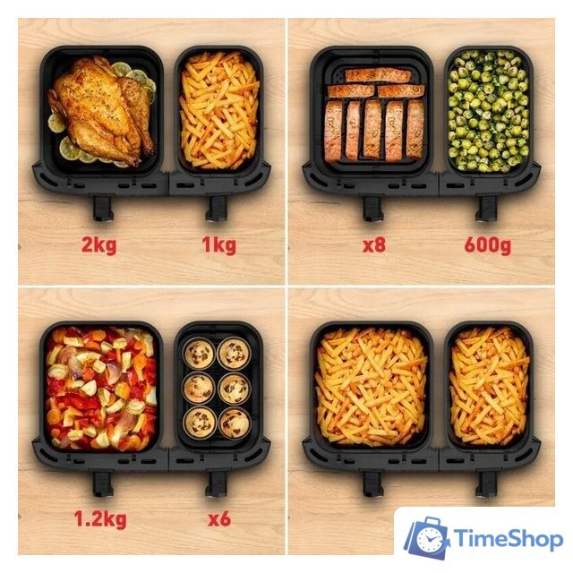 Аэрогриль (аэрофритюрница) Tefal Dual Easy Fry EY942AE0 - Изображение №7 — Интернет-магазин Time-Shop