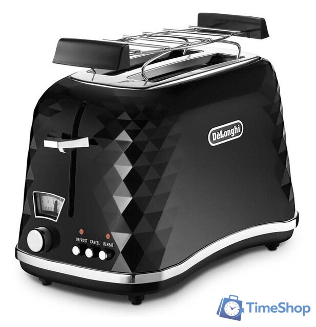 Тостер DeLonghi Brillante CTJ 2103.BK - Изображение №2 — Интернет-магазин Time-Shop