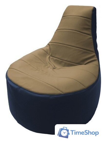 Кресло-мешок Flagman Трон Т1.3-13 (бежевый/синий) - Изображение №1 — Интернет-магазин Time-Shop