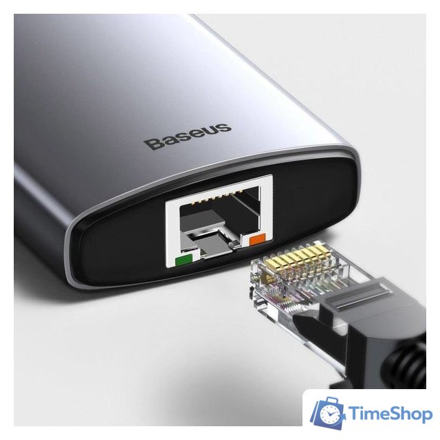 Док-станция Baseus Metal Gleam Series 8-in-1 Multifunctional Type-C HUB Docking Station CAHUB-CV0G - Изображение №14 — Интернет-магазин Time-Shop