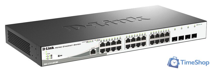 Управляемый коммутатор 2-го уровня D-Link DGS-1210-28P/ME/B2A - Изображение №1 — Интернет-магазин Time-Shop