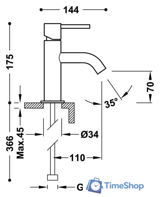 Смеситель Tres Study 26290301Ac - Изображение №2 — Интернет-магазин Time-Shop