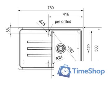 Кухонная мойка Franke BSG 611-78L 114.0683.322 (графит) - Изображение №3 — Интернет-магазин Time-Shop