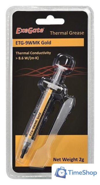 Термопаста ExeGate ETG-9WMK Gold EX282342RUS (2 г.) - Изображение №2 — Интернет-магазин Time-Shop
