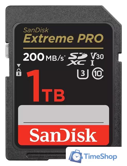 Карта памяти SanDisk Extreme PRO SDXC SDSDXXD-1T00-GN4IN 1TB - Изображение №1 — Интернет-магазин Time-Shop