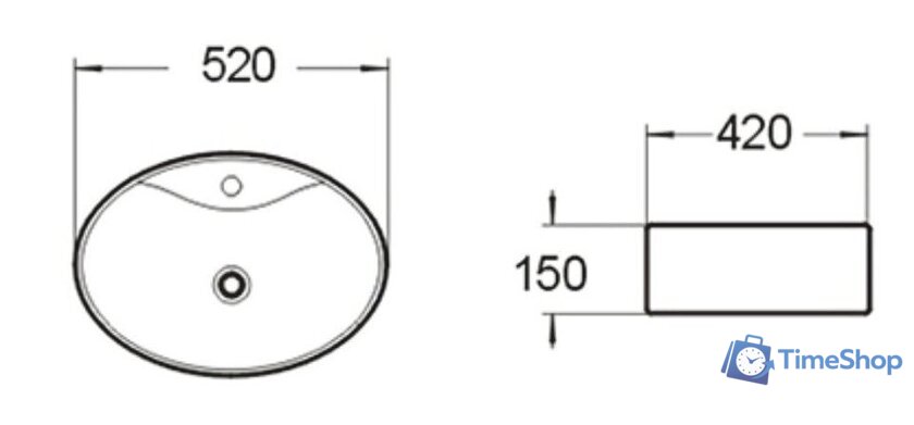 Умывальник SantiLine SL-1072 - Изображение №2 — Интернет-магазин Time-Shop