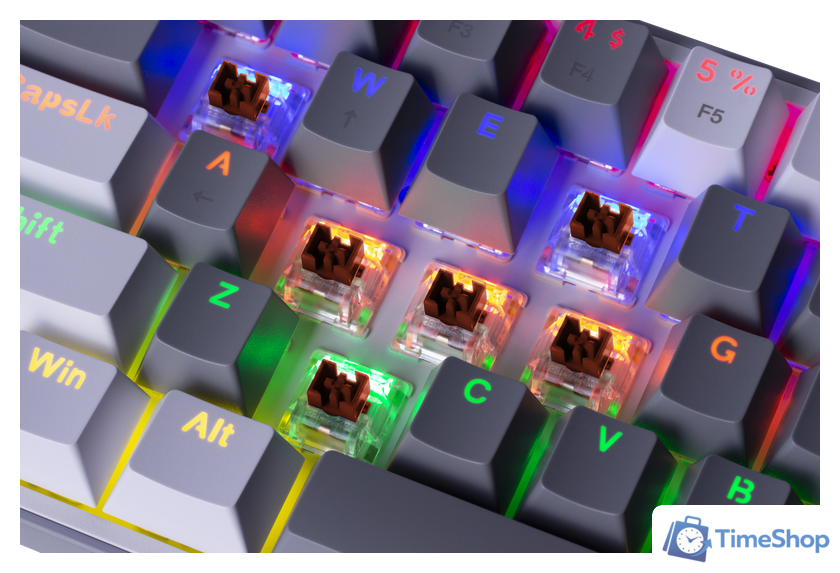 Клавиатура Redragon Fizz (серый/белый) - Изображение №2 — Интернет-магазин Time-Shop