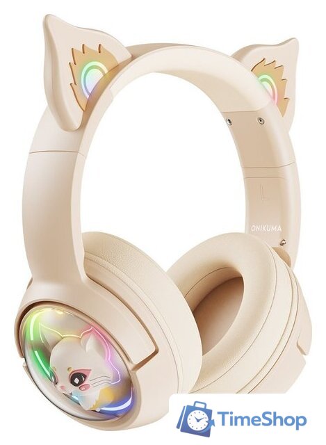 Наушники Onikuma B5 (бежевый) - Изображение №2 — Интернет-магазин Time-Shop