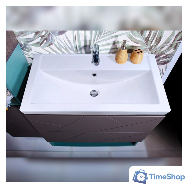  Бриклаер Тумба под умывальник Кристалл 70 (ясень анкор темный/софт графит) - Изображение №5 — Интернет-магазин Time-Shop