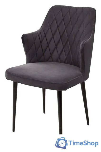 Стул M-City Herman 461MC05394 (темно-серый велюр/черный) - Изображение №1 — Интернет-магазин Time-Shop