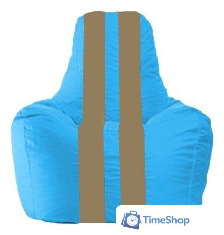Кресло-мешок Flagman Спортинг С1.1-271 (голубой/бежевый) - Изображение №1 — Интернет-магазин Time-Shop
