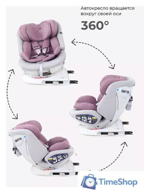 Детское автокресло Rant Nitro Isofix UB619 (серый/розовый) - Изображение №4 — Интернет-магазин Time-Shop
