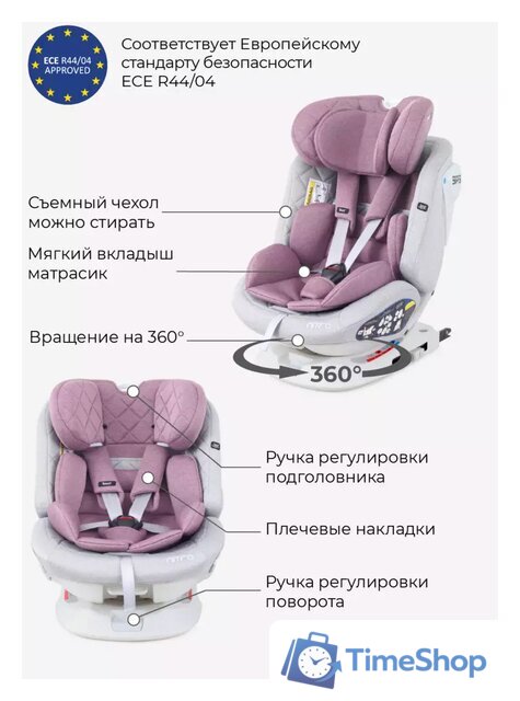 Детское автокресло Rant Nitro Isofix UB619 (серый/розовый) - Изображение №7 — Интернет-магазин Time-Shop