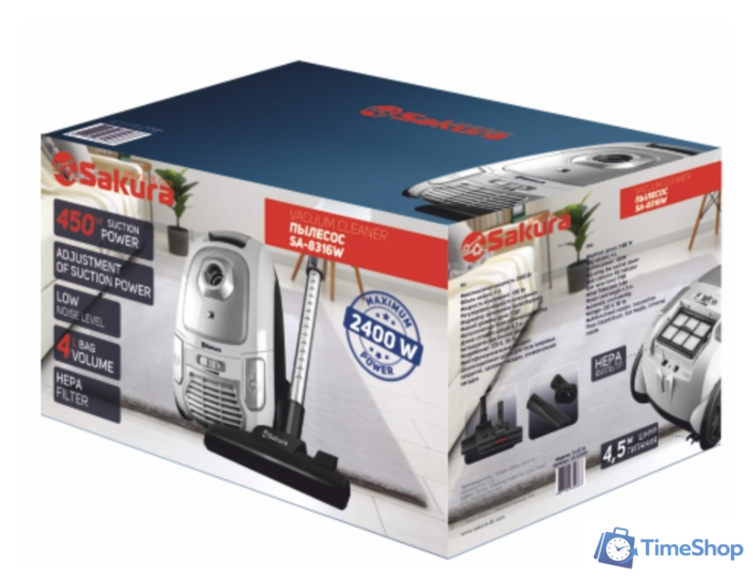 Пылесос Sakura SA-8316W - Изображение №2 — Интернет-магазин Time-Shop