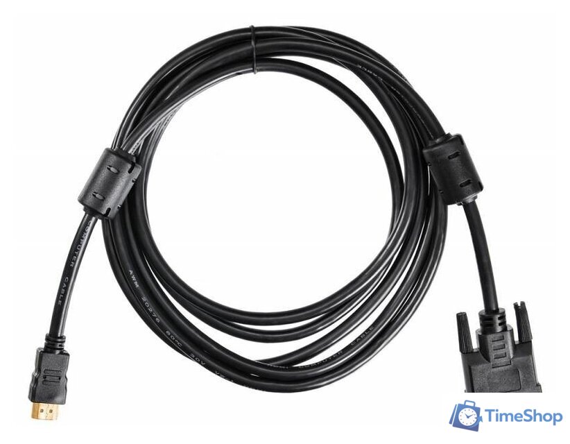 Кабель Buro HDMI-19M-DVI-D-3m - Изображение №3 — Интернет-магазин Time-Shop