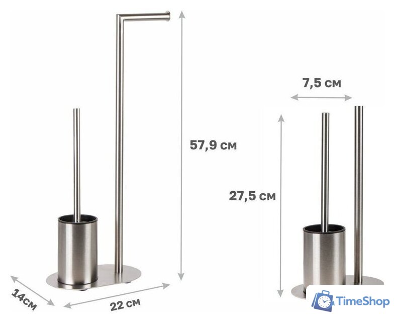 Держатель для туалетной бумаги и ершика Perfecto Linea 22-221457 - Изображение №2 — Интернет-магазин Time-Shop
