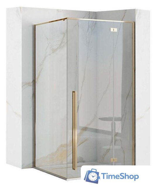 Душевой уголок Rea Fargo 100х80 (золото/прозрачное стекло) - Изображение №1 — Интернет-магазин Time-Shop
