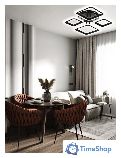 Припотолочная люстра Aitin Pro B5106/2+2 (черный) - Изображение №3 — Интернет-магазин Time-Shop