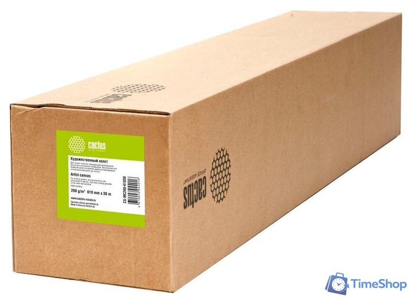 Холст CACTUS 610 мм х 30 м 260 г/м2 CS-MC260-61030 - Изображение №1 — Интернет-магазин Time-Shop
