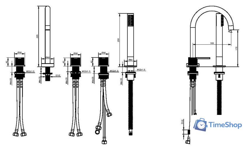 Смеситель Maxonor Pure Life PL1287-7 - Изображение №2 — Интернет-магазин Time-Shop