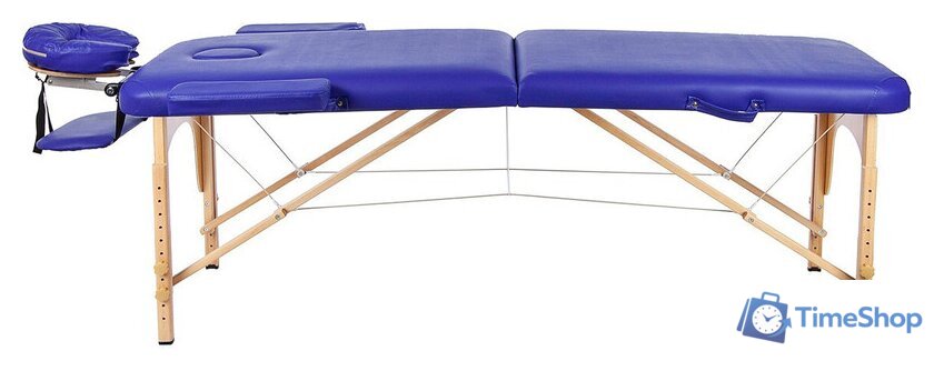 Массажный стол Atlas Sport складной 2-с деревянный 70 см (синий) - Изображение №2 — Интернет-магазин Time-Shop