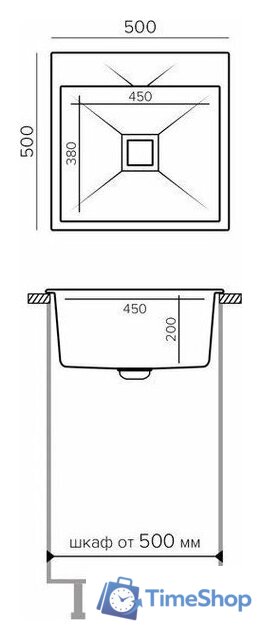 Кухонная мойка Polygran Blade 500 (опал) - Изображение №4 — Интернет-магазин Time-Shop
