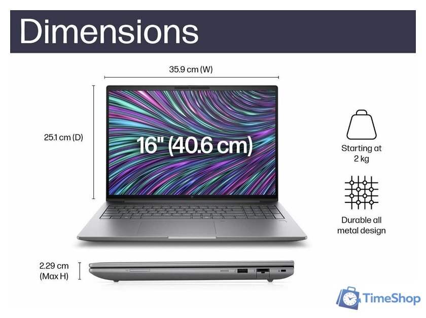 Рабочая станция HP ZBook Power 16 G11 A8WN3PT - Изображение №7 — Интернет-магазин Time-Shop