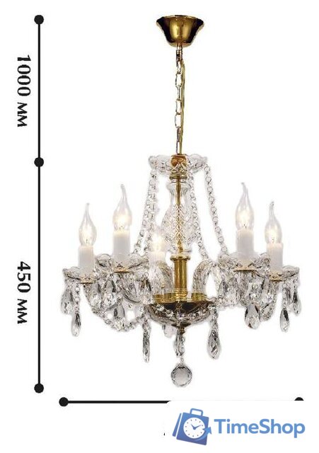 Подвесная люстра Favourite Monreal 1735-5P - Изображение №3 — Интернет-магазин Time-Shop