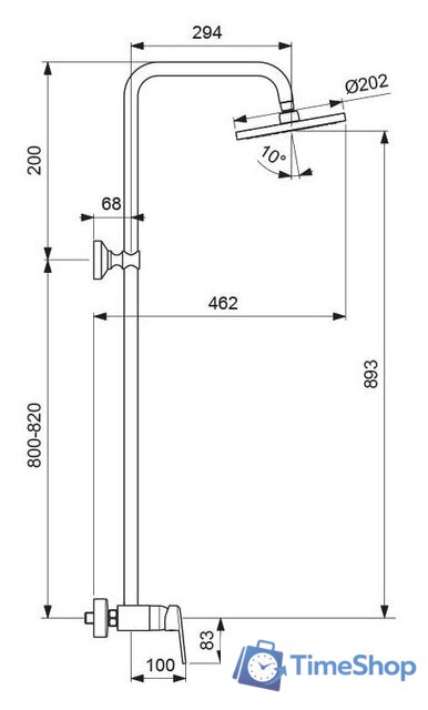 Верхний душ Vidima Balance BA272AA - Изображение №2 — Интернет-магазин Time-Shop
