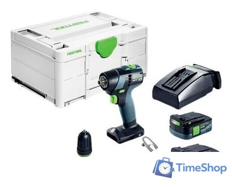 Дрель-шуруповерт Festool TXS 12 2.5-Plus 576873 (с 2-мя АКБ, кейс) - Изображение №1 — Интернет-магазин Time-Shop