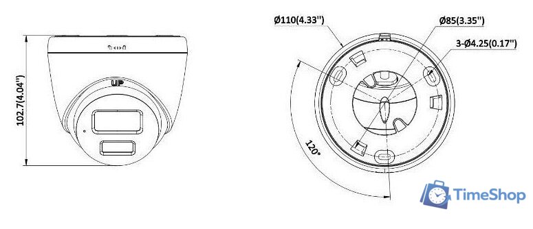 IP-камера Hikvision DS-2CD1367G3-LIU (2.8 мм) - Изображение №4 — Интернет-магазин Time-Shop