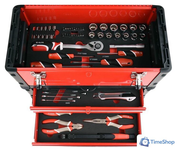 Универсальный набор инструментов Yato YT-09104 (78 предметов) - Изображение №3 — Интернет-магазин Time-Shop