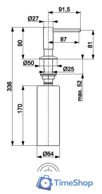 Дозатор для моющего средства Armatura 990-100-81 - Изображение №3 — Интернет-магазин Time-Shop